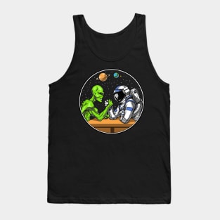 Alien Astronaut Arm Wrestling Tank Top